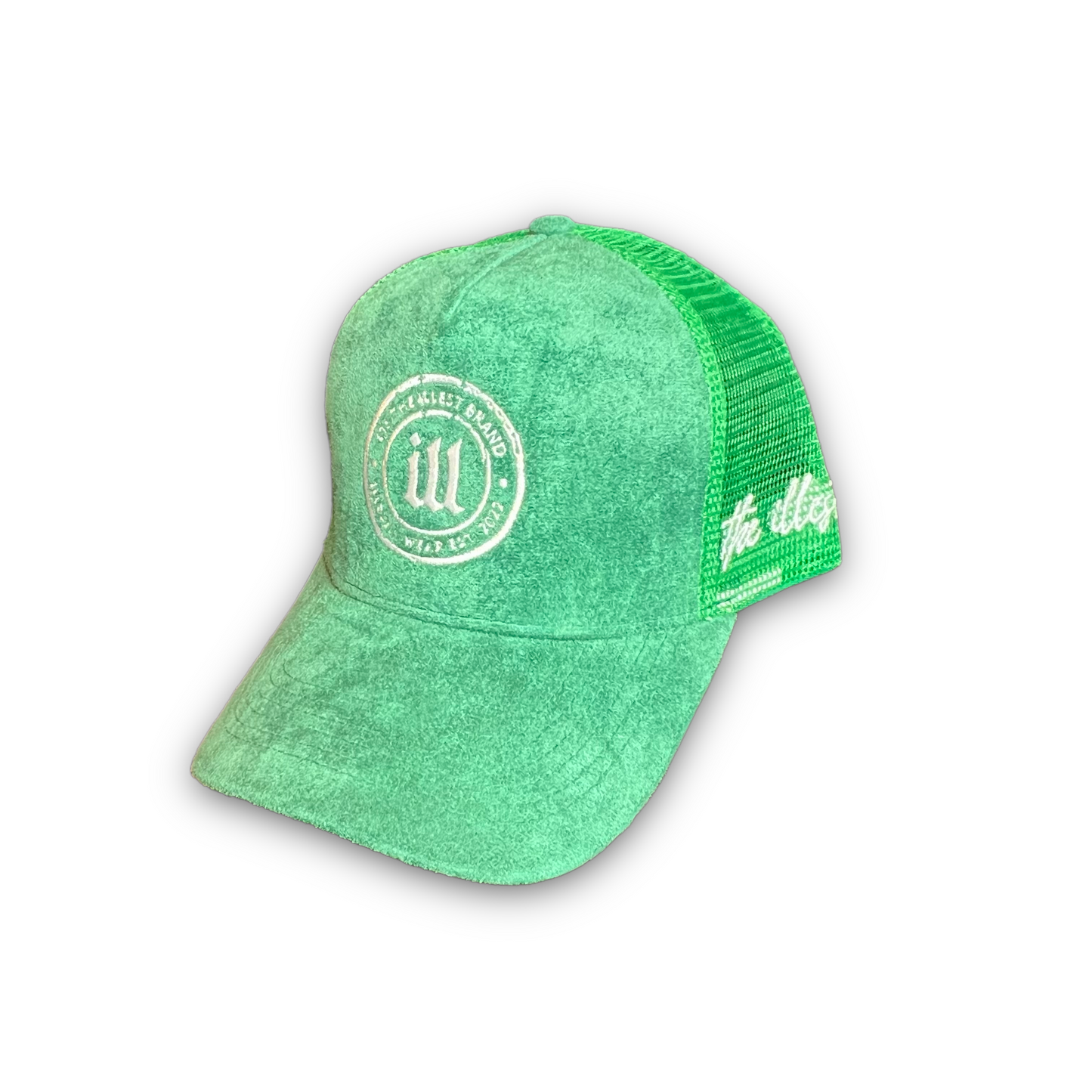 "the illest" suede Trucker Hats (Snap back)