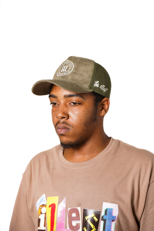 "the illest" suede Trucker Hats (Snap back)